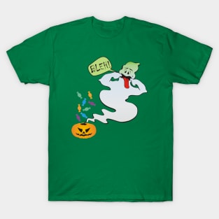 BLEH! Too much Halloween, nauseous jack-o-lantern ghost T-Shirt